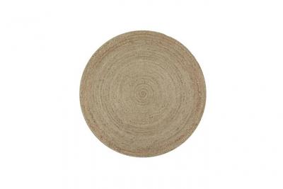 FULL Tapis de salon ou chambre - Jute - &Oslash; 70 cm - Naturel