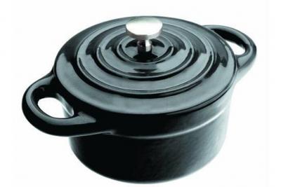 Ibili 725910N Mini Cocotte Rond Noir 10x4,5 cm
