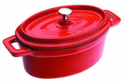 Ibili 726015R Mini Cocotte Ovale Rouge 15x10x6 cm