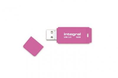 Integral cle usb 3.0 neon rose 16gb 10mb/s en &eacute;c