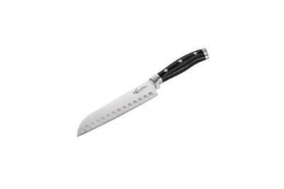 Lagostina k0470614 couteau santoku lame alv&eacute;ol&eacute;e 18 cm