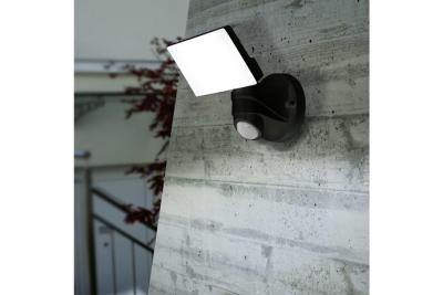 Eglo lampe murale led &agrave; capteur d'ext&eacute;rieur pagino 13 w noir 425231