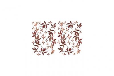 Sticker d&eacute;coratif autocollant, branche arbre en automne, x2, 11 cm X 11 cm