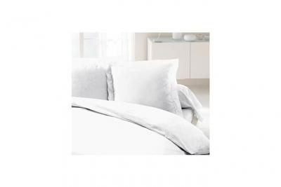 LOVELY HOME Lot de 2 Taies d'Oreillers 100% coton 63x63 cm blanc