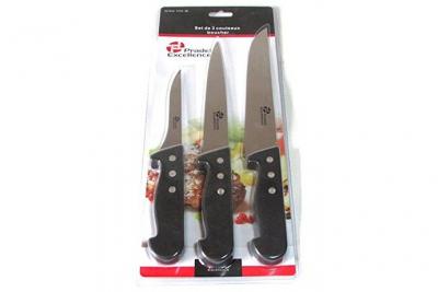 Lot De 3 Couteaux Boucher Manches Polypro - Pradel
