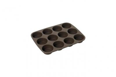LURCH Lot de 12 moules a muffins - Marron