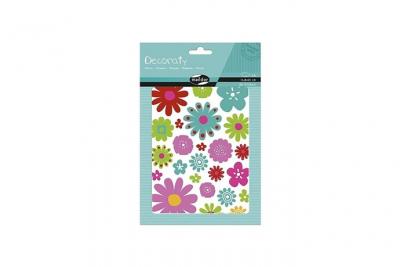 Set de 6 planches &agrave; stickers Maildor Decoraty Fleurs
