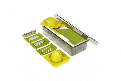 Mandoline multifonction - 11 pi&egrave;ces - L 30 x l 11,6 x H 8,7 cm