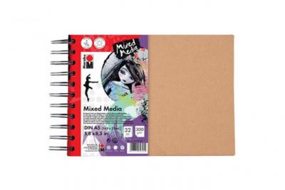 Carnet cr&eacute;atif - Art Journal - Mixed Media - A4 - 32 pages - Marabu - couleur variant