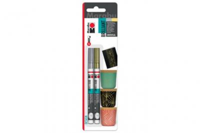 Marabu feutre de peinture brilliant painter, blister de 2 mr012100080
