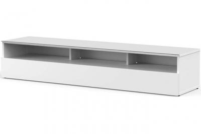 Meuble TV 3 niches m&eacute;lamin&eacute; blanc Las Vegas 160 cm