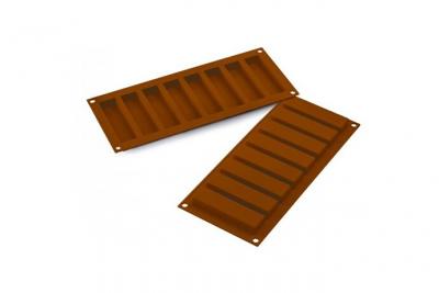Moule &agrave; chocolat silicone 8 barres silikomart - 36.184.77.0065
