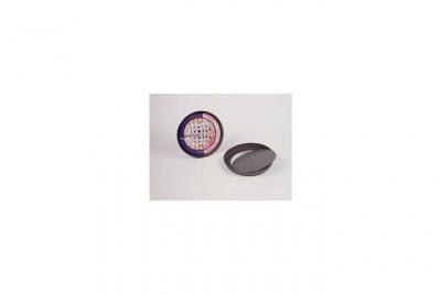 PATISSE Moule &agrave; tarte avec fond amovible antiadh&eacute;sif en acier rev&ecirc;tu - &Oslash; 28 cm - Gris fonc&eacute;