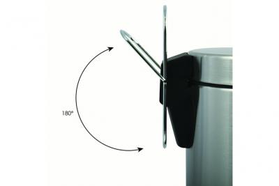 Poubelle &agrave; p&eacute;dale Inox 12L Inox - Gris - MSV