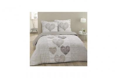 VISION Parure de couette Alice - 100% coton - 200 x 200 cm - Beige