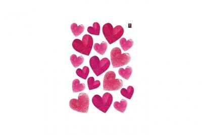 PLAGE Sticker d&eacute;co - Love 1 planche - 48 x 68 cm