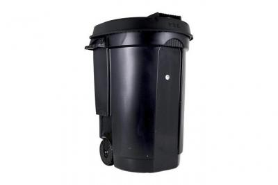 EDA - Poubelle 110 L &agrave; Roulettes - 55 x 58 x 81 cm - Noir