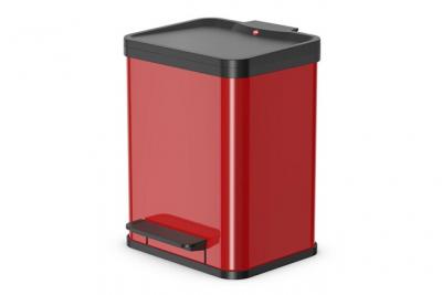 Poubelle de cuisine &agrave; p&eacute;dale 20L Hailo &Ouml;ko Uno Plus M Coloris - Rouge