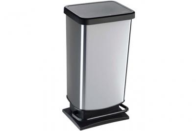 Rotho Poubelle &agrave; p&eacute;dale Paso 40 L Acier inoxydable 1754110264