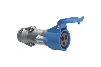 Prise droite femelle 16 Amp&egrave;res 2P+T IP44 bleu - Legrand Hypra 52082
