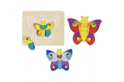 Goki Butterfly 4 Couches Puzzle 11 Pi&egrave;ces