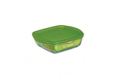 Pyrex plat a four + couvercle cook and store basic 14x12 cm transparent 210p000 6146