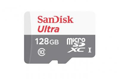 Sandisk ultra 128go micro sd sdxc class 10 uhs-i 80mb/s sdsquns-128g