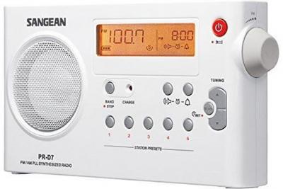 Radio Portable - Sangean - PR-D7 - Num&eacute;rique - 875-108 MHz - 16 W - Blanc