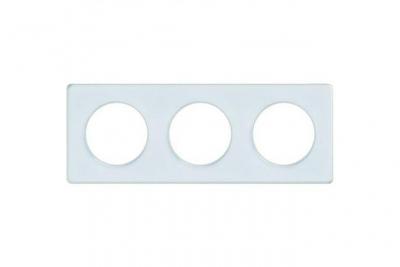 Plaque triple Odace, SCHNEIDER ELECTRIC, blanc translucide