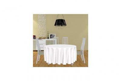 Nappe anti-t&acirc;ches ronde 300 cm alix blanc, par Soleil D'ocre Blanc