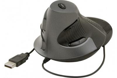 KOMELEC Souris d'ordinateur verticale usb 5 boutons noire - droitier