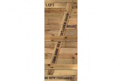 Sticker Adh&eacute;sif de porte Ondoor- Bois brut - 204 x 83 cm