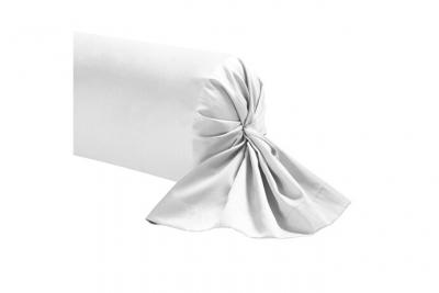 Terre de Nuit Taie de traversin blanche 100% coton 160 cm