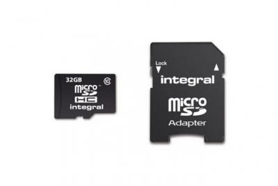 Integral Microsdhc 32gb Type 10 Memory Card Noir