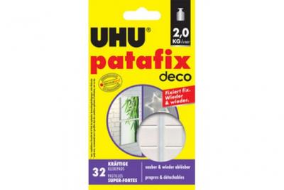 UHU - Pastilles adh&eacute;sives patafix homedeco, d&eacute;tachable, blanc