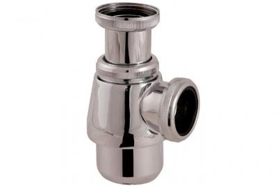 Siphon lavabo laiton chrom&eacute;, r&eacute;glable, 1'1/4, sortie D.32, VALENTIN