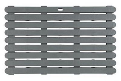 Wenko 22948100 caillebotis de douche gris, plastique, 80 x 50 cm