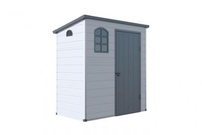 Abri de jardin en r&eacute;sine gris anthracite NERIO - 2,12m&sup2;