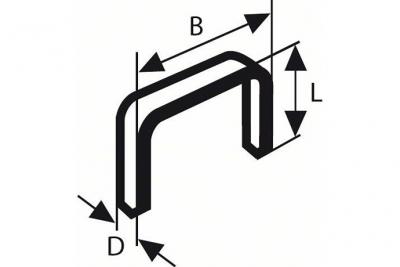 Agrafe &agrave; fil plat de type 54, 12.9mm x 12mm, lot de 1000 2609200221