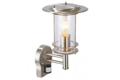 Applique ext&eacute;rieure avec d&eacute;tecteur Brilliant York Nickel acier inoxydable 44797-82