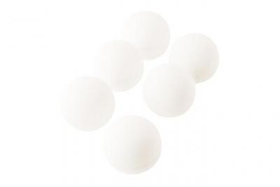 Lot de 6 balles de tennis de table de qualit&eacute; diam&egrave;tre 40 mm blanche