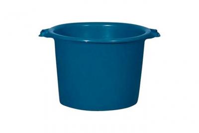 Aluminium et Plastique RIVBQRD55 Baquet Rond Plastique Bleu 55 L