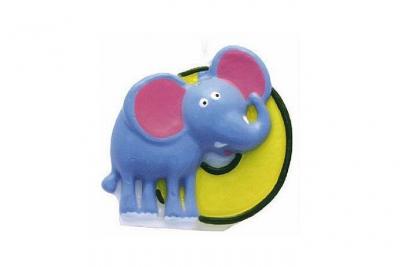 Bougie Chiffre 0 - Safari - Hauteur env 6 cm