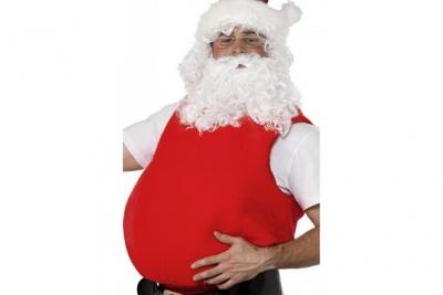 Capitonnage De Costume De Noel Effet Gros Ventre Professionnel - Rouge - Taille Unique
