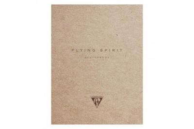 Carnet de 120 pages Clairefontaine Flying Spirit 16 x 21 cm Kraft