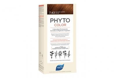 Coloration permanente pigments v&eacute;g&eacute;taux color phyto - teinte : 7. 43