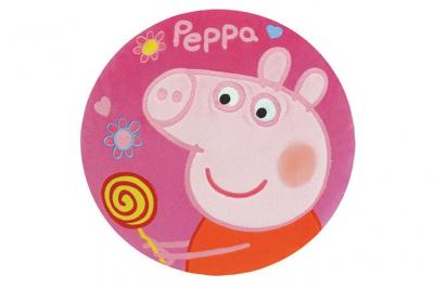 Coussin rond brod&eacute; Fun House Peppa Pig Rose