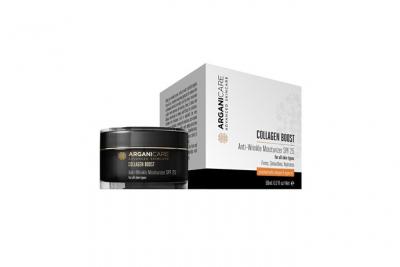 ArganiCARE Cr&egrave;me visage Collagen Boost 25 SPF 50 ml, prix 100 ml