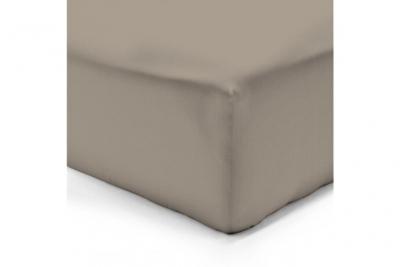 Vision - Drap housse Taupe - 180x200cm - 100% coton