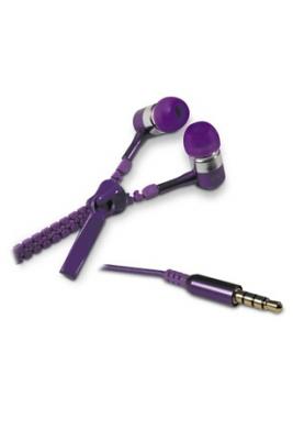 Ecouteur intra auriculaire style zip avec micro - violet 471001